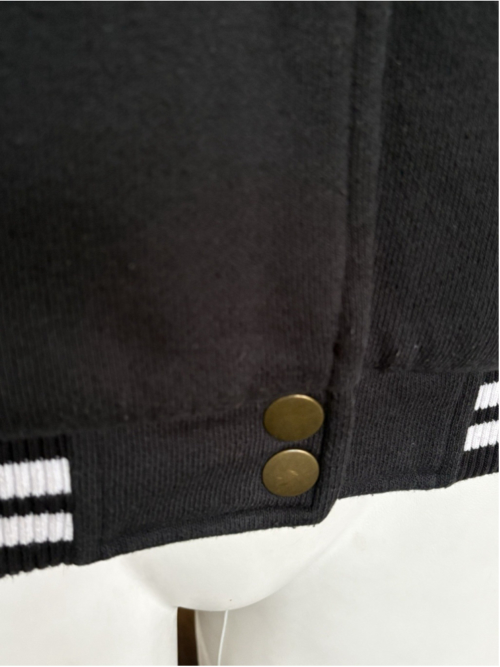 PINK Victoria Secret Black Studded Varsity Bomber Jacket Small Coat - Picture 10 of 11